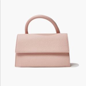NWT Pastel Pink Vegan Leather Structured Flap Top Handle Mini Crossbody Bag